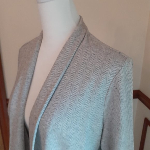 Eileen Fisher Organic Cotton Herringbone Duster Long Jacket - PL - Picture 4 of 11